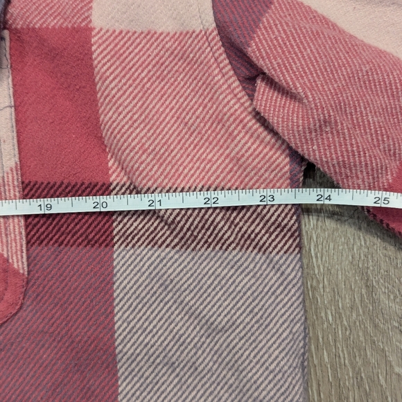 4/$30 Maurices Pink & Purple Flannel Shirt Jacket Shacket #152 - Picture 4 of 6
